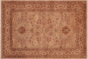 handmade Traditional Kafkaz Chobi Ziegler Tan Gray Hand Knotted RECTANGLE 100% WOOL area rug 6 x 9